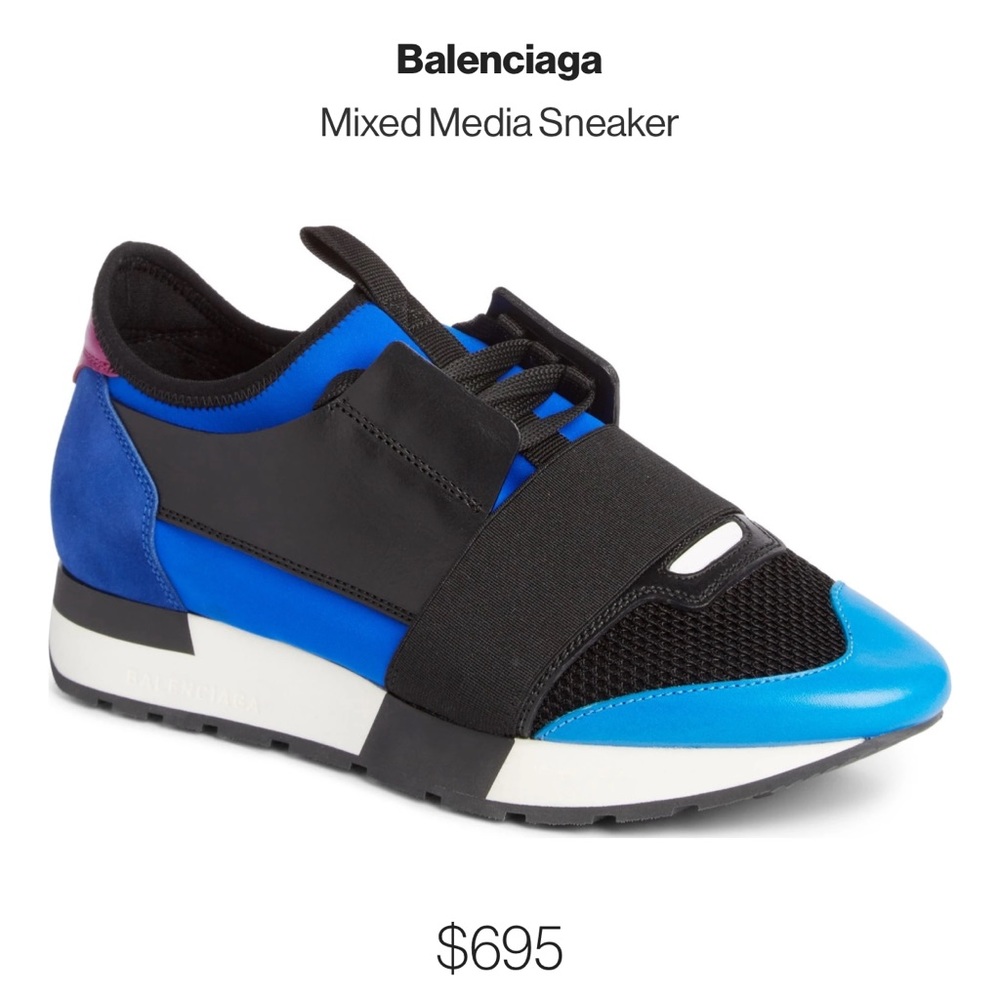 ❤️Balenciaga Mixed Media Sneaker.  Size 38.